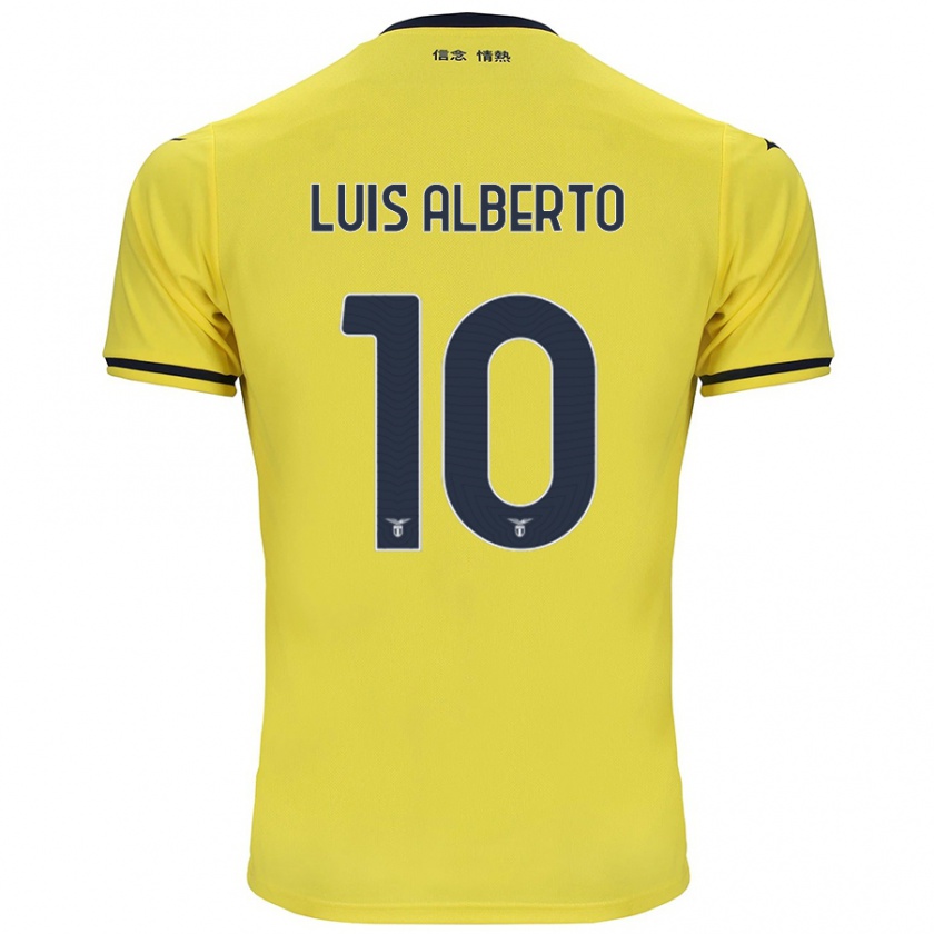 Kandiny Lapset Luis Alberto #10 Keltainen Vieraspaita 2024/25 Lyhythihainen Paita T-Paita