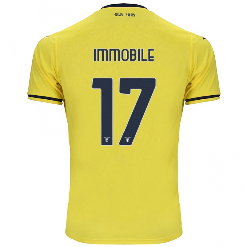 Kandiny Lapset Ciro Immobile #17 Keltainen Vieraspaita 2024/25 Lyhythihainen Paita T-Paita