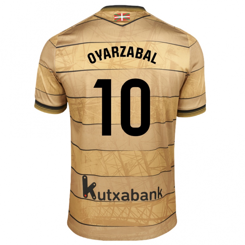 Kandiny Miesten Mikel Oyarzabal #10 Ruskea Vieraspaita 2024/25 Lyhythihainen Paita T-Paita