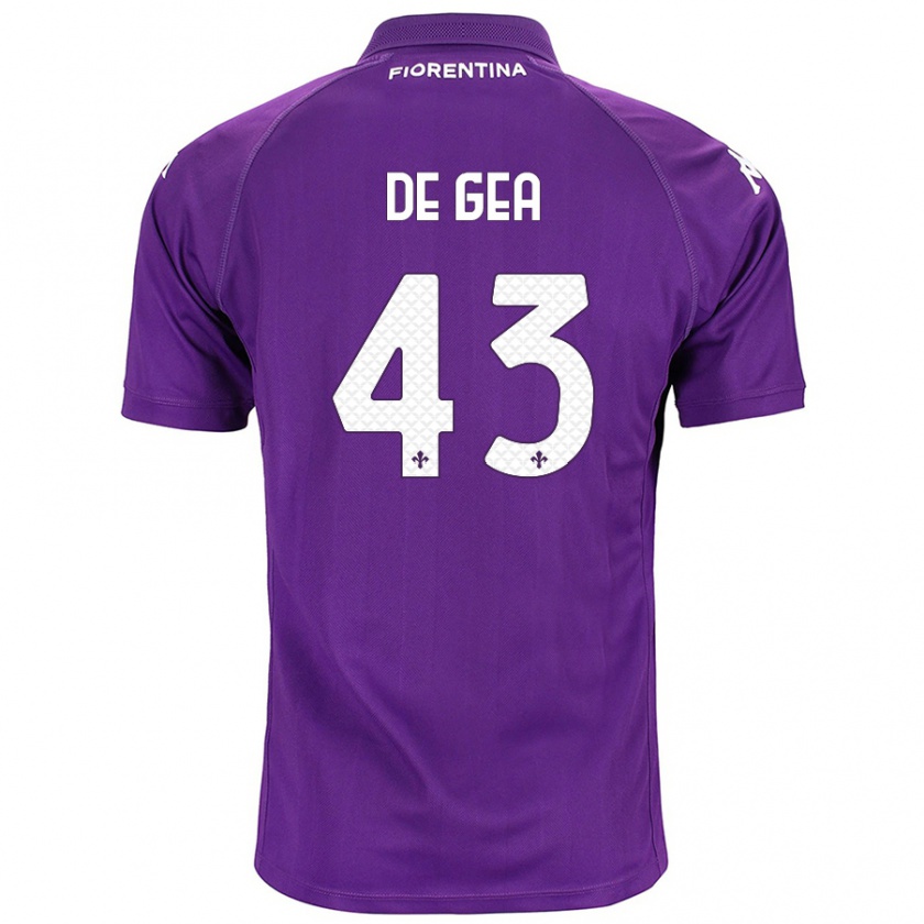 Kandiny Lapset David De Gea #43 Violetti Kotipaita 2024/25 Lyhythihainen Paita T-Paita