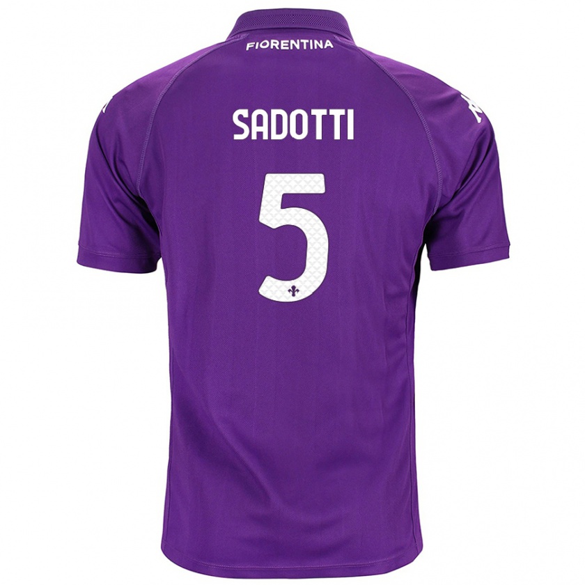 Kandiny Lapset Edoardo Sadotti #5 Violetti Kotipaita 2024/25 Lyhythihainen Paita T-Paita