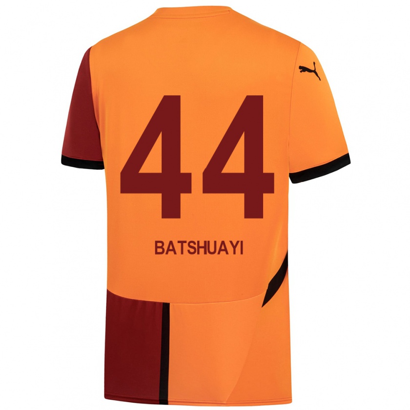 Kandiny Lapset Michy Batshuayi #44 Keltainen Punainen Kotipaita 2024/25 Lyhythihainen Paita T-Paita