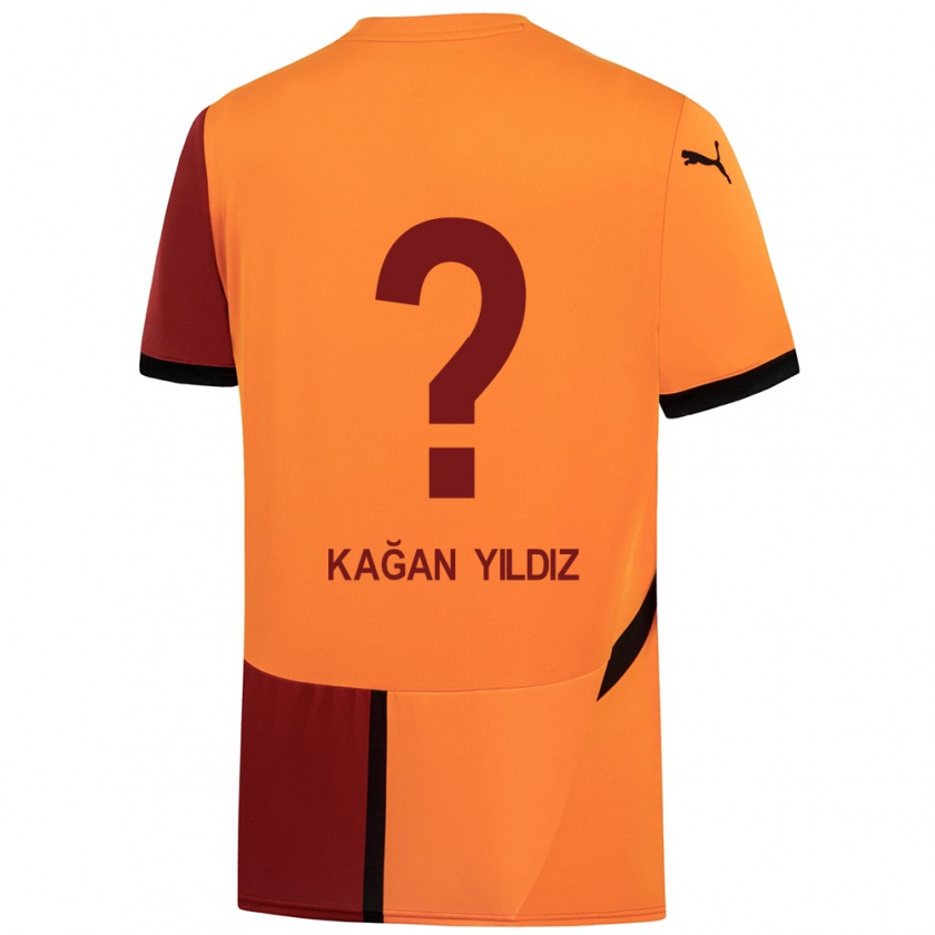 Kandiny Lapset Onur Kağan Yıldız #0 Keltainen Punainen Kotipaita 2024/25 Lyhythihainen Paita T-Paita