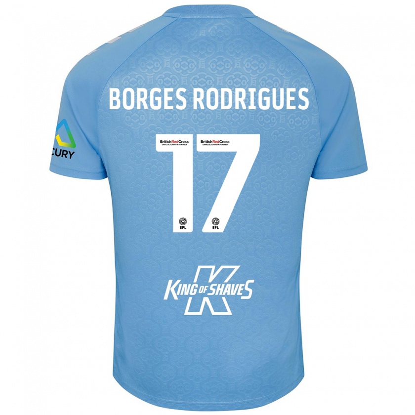 Kandiny Lapset Raphael Borges Rodrigues #17 Sininen Valkoinen Kotipaita 2024/25 Lyhythihainen Paita T-Paita