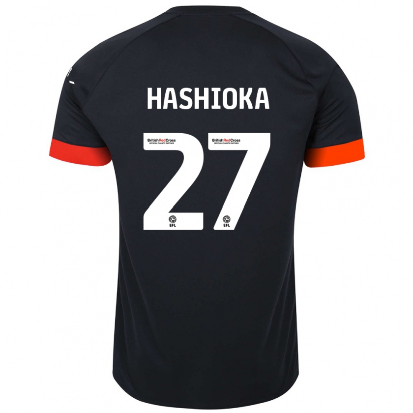 Kandiny Lapset Daiki Hashioka #27 Musta Oranssi Vieraspaita 2024/25 Lyhythihainen Paita T-Paita