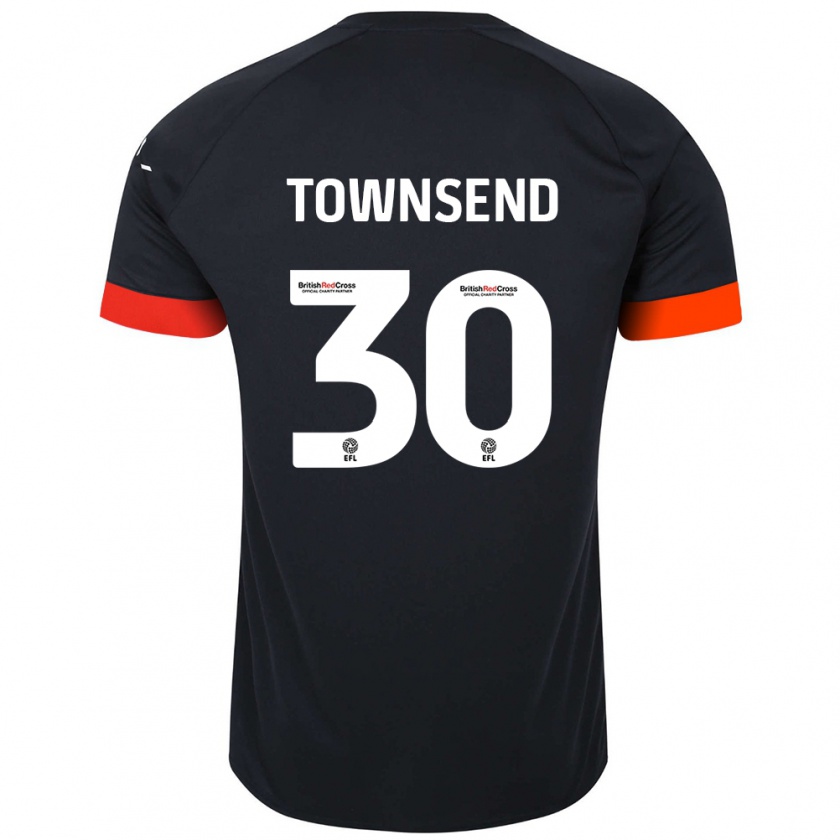 Kandiny Lapset Andros Townsend #30 Musta Oranssi Vieraspaita 2024/25 Lyhythihainen Paita T-Paita