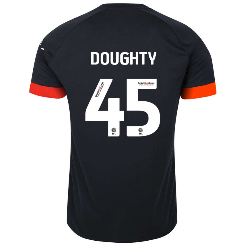 Kandiny Lapset Alfie Doughty #45 Musta Oranssi Vieraspaita 2024/25 Lyhythihainen Paita T-Paita