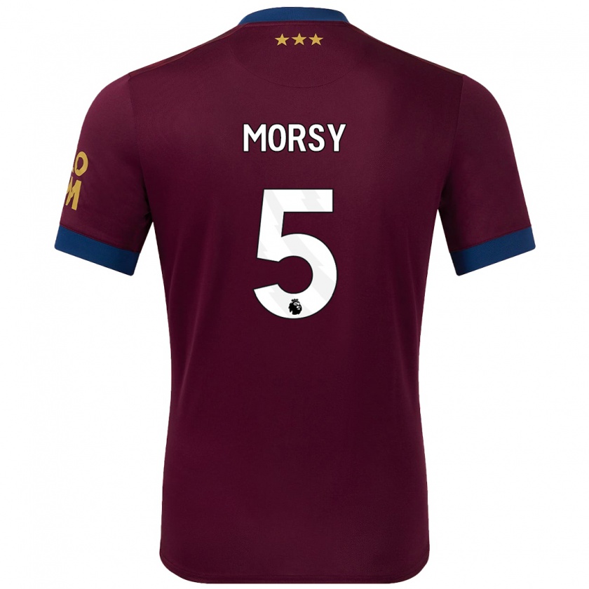 Kandiny Lapset Sam Morsy #5 Ruskea Vieraspaita 2024/25 Lyhythihainen Paita T-Paita