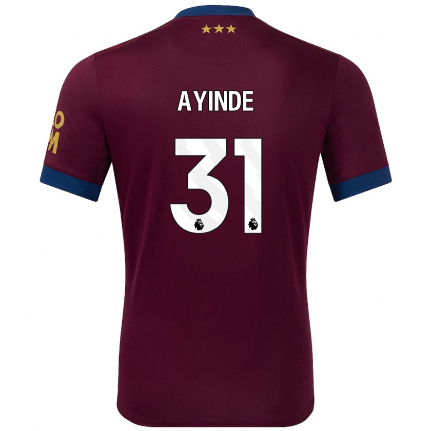 Kandiny Lapset Leon Ayinde #31 Ruskea Vieraspaita 2024/25 Lyhythihainen Paita T-Paita