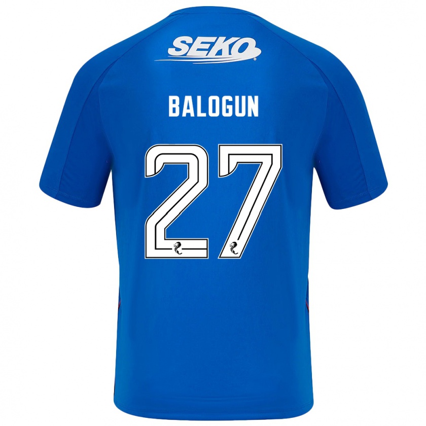 Kandiny Miesten Leon Balogun #27 Tummansininen Kotipaita 2024/25 Lyhythihainen Paita T-Paita