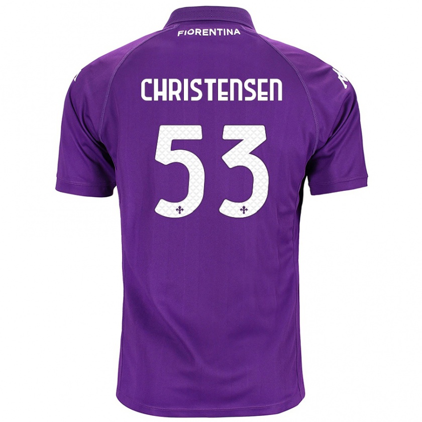 Kandiny Naisten Oliver Christensen #53 Violetti Kotipaita 2024/25 Lyhythihainen Paita T-Paita