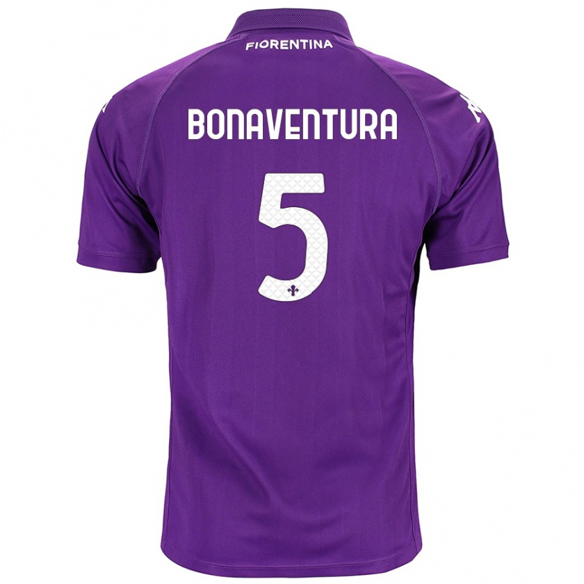 Kandiny Naisten Giacomo Bonaventura #5 Violetti Kotipaita 2024/25 Lyhythihainen Paita T-Paita