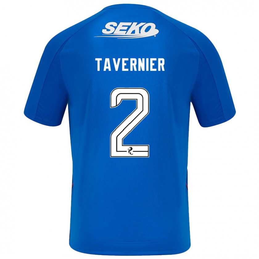 Kandiny Naisten James Tavernier #2 Tummansininen Kotipaita 2024/25 Lyhythihainen Paita T-Paita