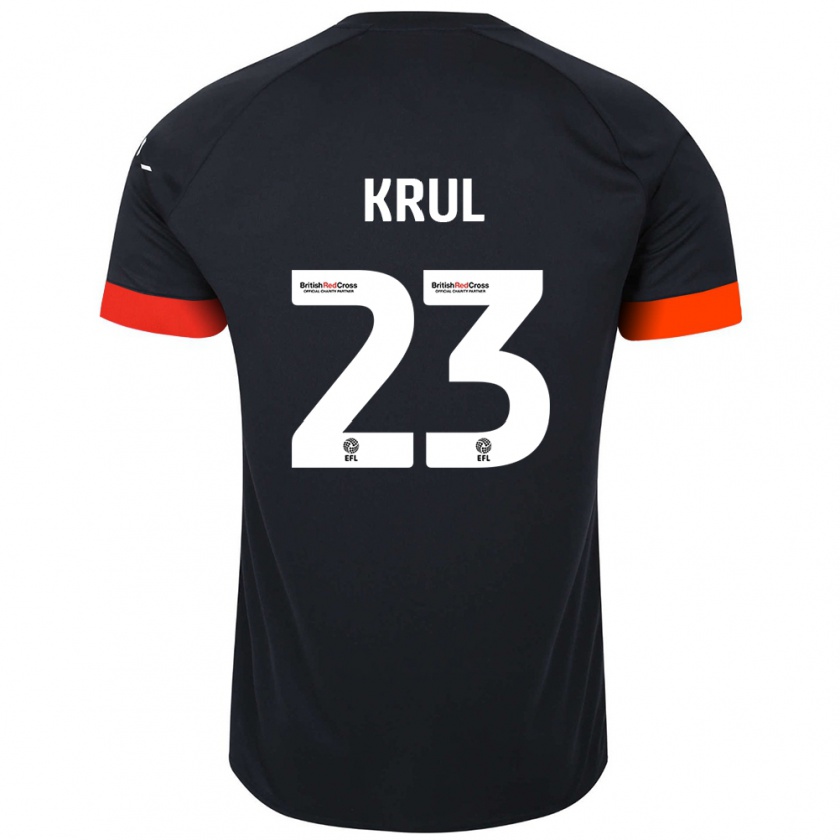 Kandiny Naisten Tim Krul #23 Musta Oranssi Vieraspaita 2024/25 Lyhythihainen Paita T-Paita