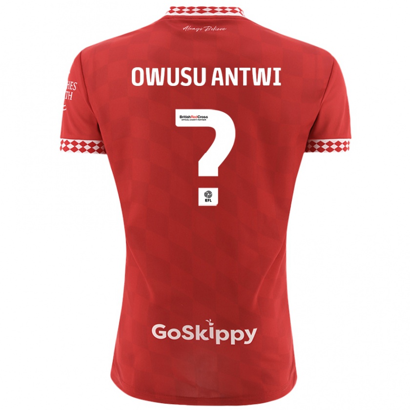 Kandiny Lapset Filbert Owusu-Antwi #0 Punainen Kotipaita 2024/25 Lyhythihainen Paita T-Paita