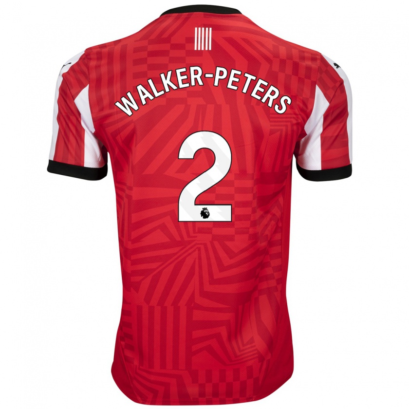 Kandiny Lapset Kyle Walker-Peters #2 Punainen Valkoinen Kotipaita 2024/25 Lyhythihainen Paita T-Paita