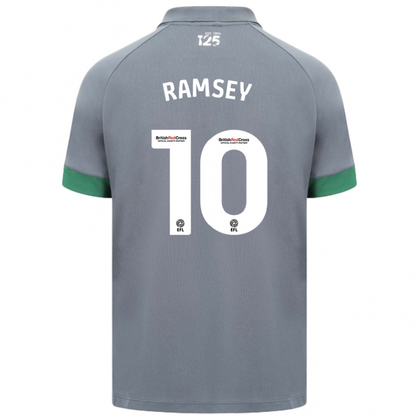 Kandiny Lapset Aaron Ramsey #10 Tummanharmaa Vieraspaita 2024/25 Lyhythihainen Paita T-Paita