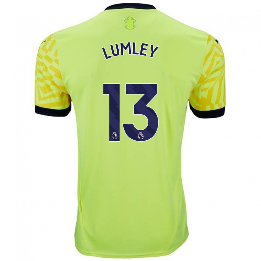 Kandiny Lapset Joe Lumley #13 Keltainen Vieraspaita 2024/25 Lyhythihainen Paita T-Paita