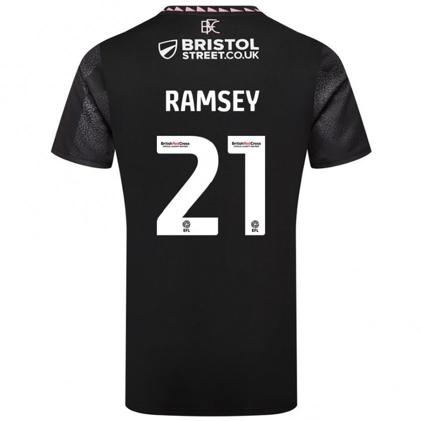 Kandiny Lapset Aaron Ramsey #21 Musta Vieraspaita 2024/25 Lyhythihainen Paita T-Paita