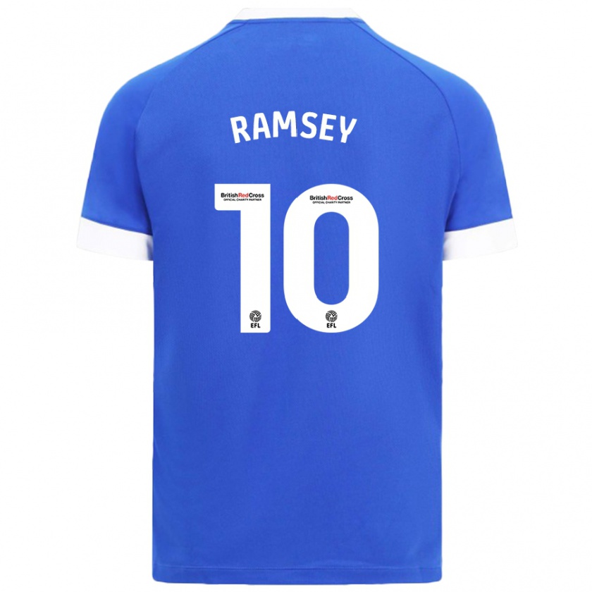 Kandiny Miesten Aaron Ramsey #10 Taivaansininen Kotipaita 2024/25 Lyhythihainen Paita T-Paita