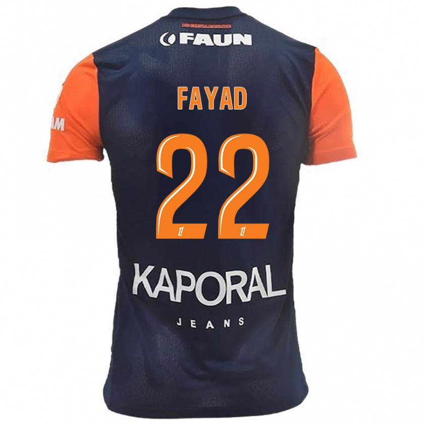 Kandiny Naisten Khalil Fayad #22 Tummansininen Oranssi Kotipaita 2024/25 Lyhythihainen Paita T-Paita