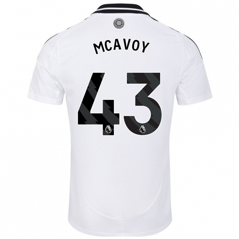 Kandiny Naisten Connor Mcavoy #43 Valkoinen Kotipaita 2024/25 Lyhythihainen Paita T-Paita