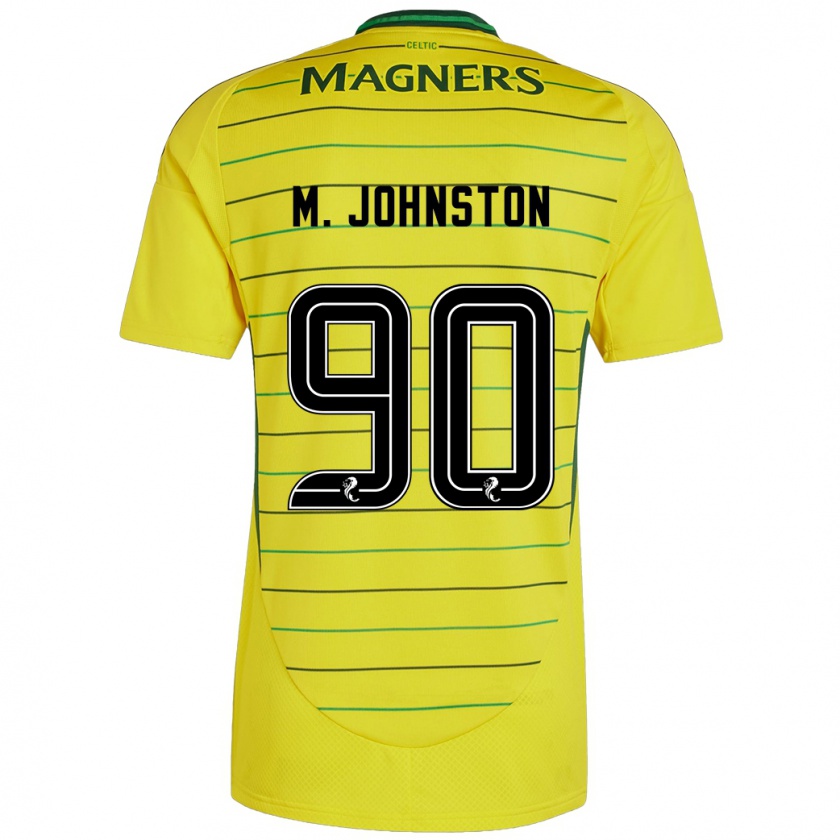 Kandiny Naisten Mikey Johnston #90 Keltainen Vieraspaita 2024/25 Lyhythihainen Paita T-Paita