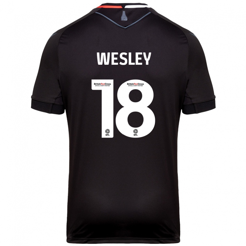 Kandiny Naisten Wesley Moraes #18 Musta Vieraspaita 2024/25 Lyhythihainen Paita T-Paita