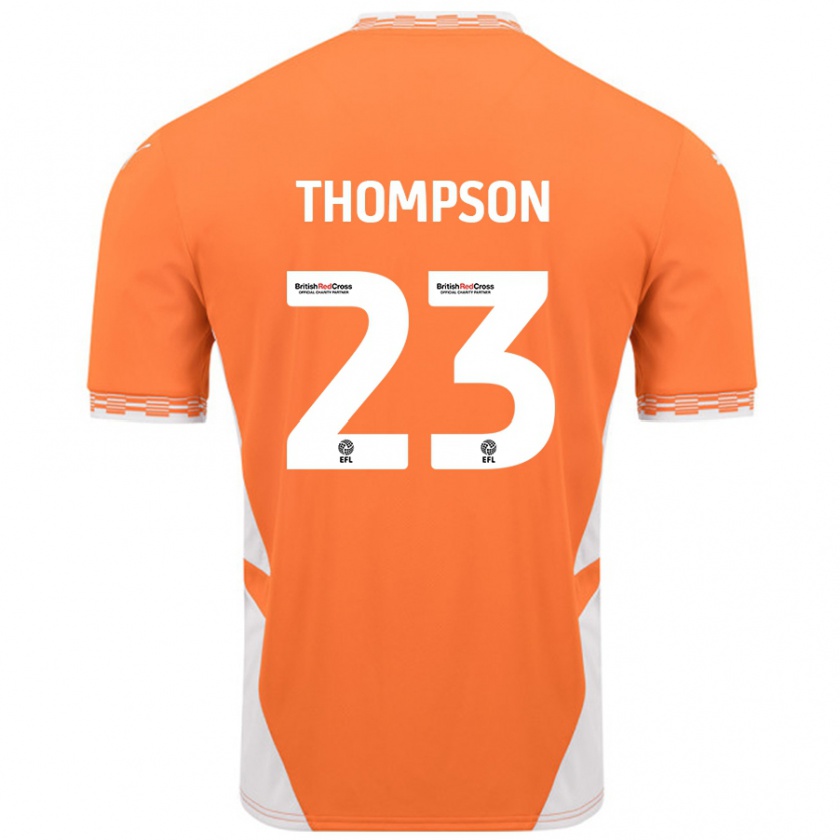 Kandiny Lapset Dominic Thompson #23 Oranssi Valkoinen Kotipaita 2024/25 Lyhythihainen Paita T-Paita