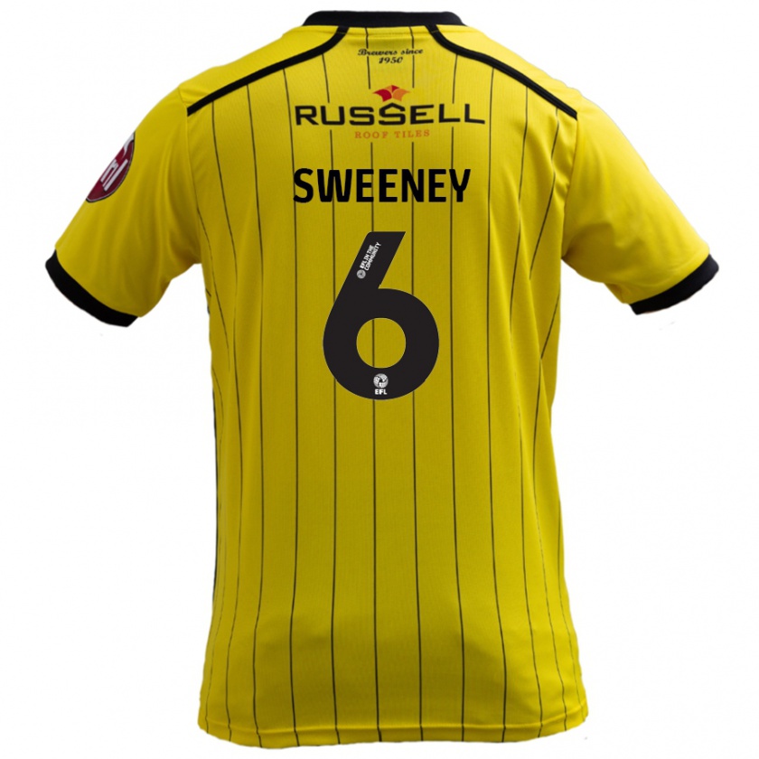 Kandiny Lapset Ryan Sweeney #6 Keltainen Kotipaita 2024/25 Lyhythihainen Paita T-Paita