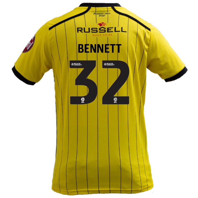 Kandiny Lapset Mason Bennett #32 Keltainen Kotipaita 2024/25 Lyhythihainen Paita T-Paita