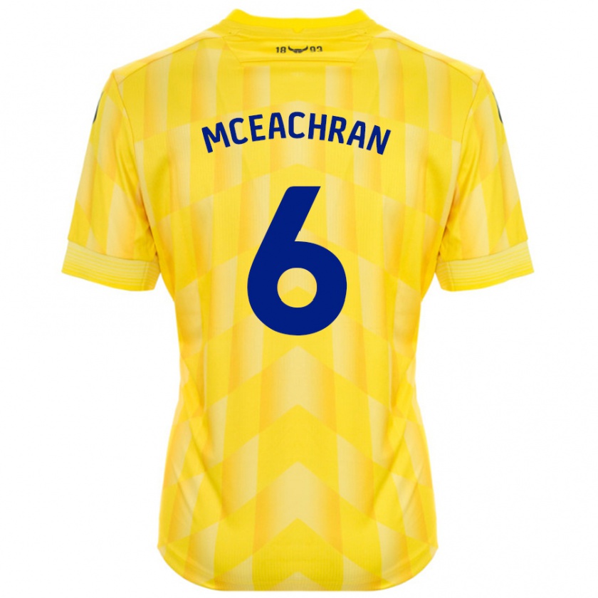 Kandiny Lapset Josh Mceachran #6 Keltainen Kotipaita 2024/25 Lyhythihainen Paita T-Paita