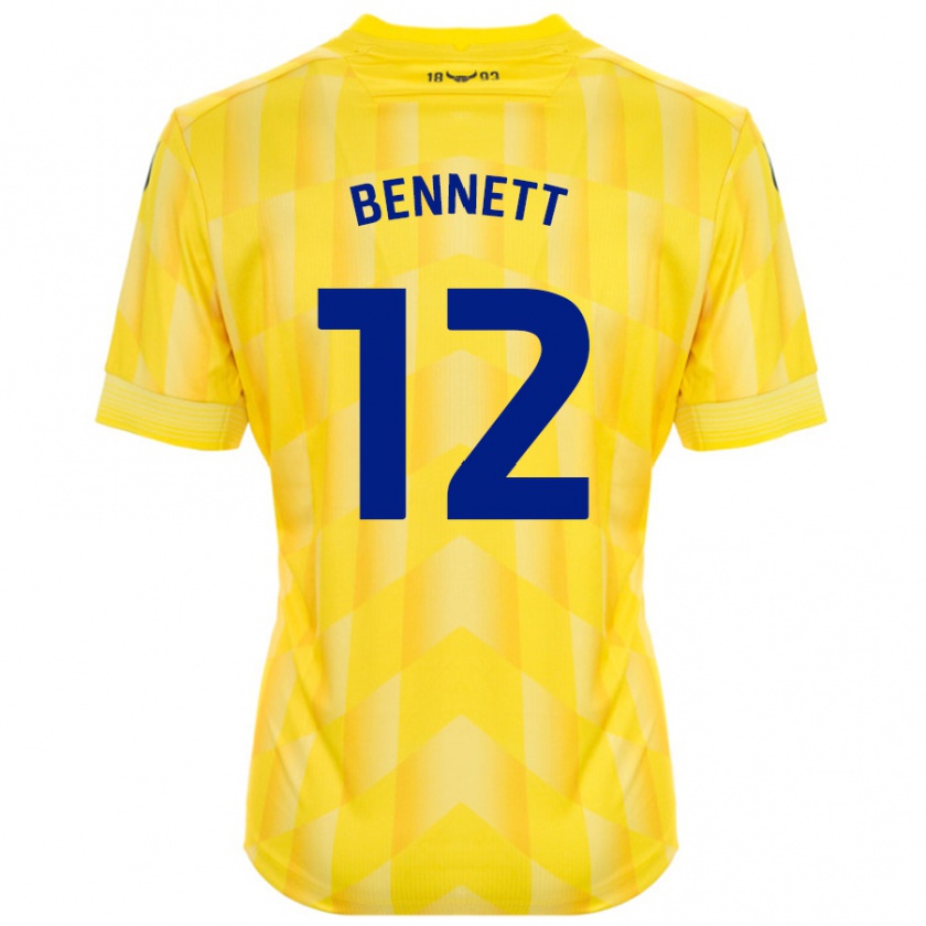 Kandiny Lapset Joe Bennett #12 Keltainen Kotipaita 2024/25 Lyhythihainen Paita T-Paita