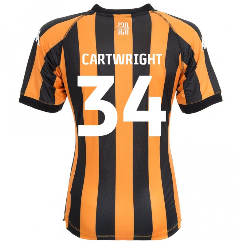 Kandiny Lapset Harvey Cartwright #34 Musta Amber Kotipaita 2024/25 Lyhythihainen Paita T-Paita