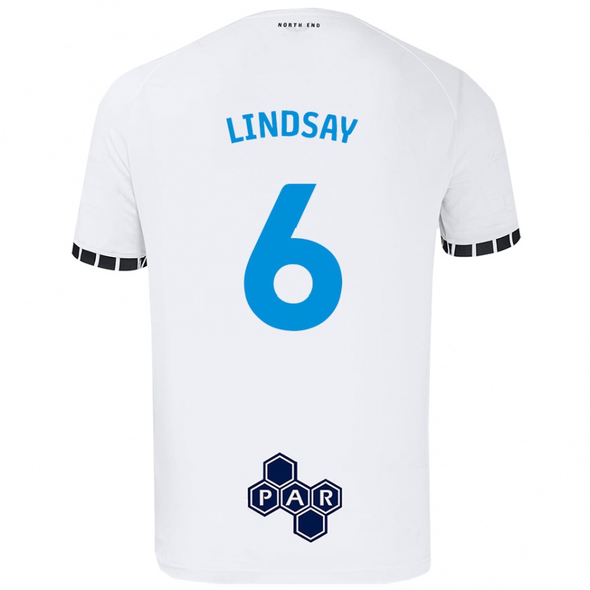 Kandiny Lapset Liam Lindsay #6 Valkoinen Kotipaita 2024/25 Lyhythihainen Paita T-Paita