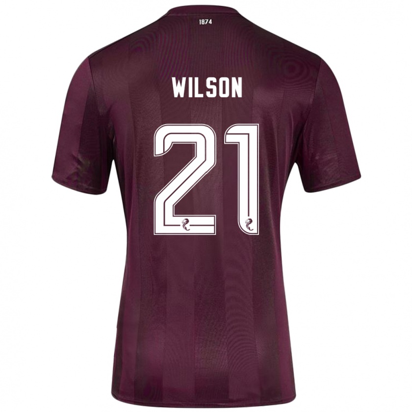 Kandiny Lapset James Wilson #21 Burgundia Kotipaita 2024/25 Lyhythihainen Paita T-Paita