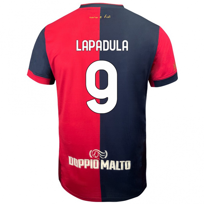 Kandiny Lapset Gianluca Lapadula #9 Punainen Tummempi Sininen Kotipaita 2024/25 Lyhythihainen Paita T-Paita