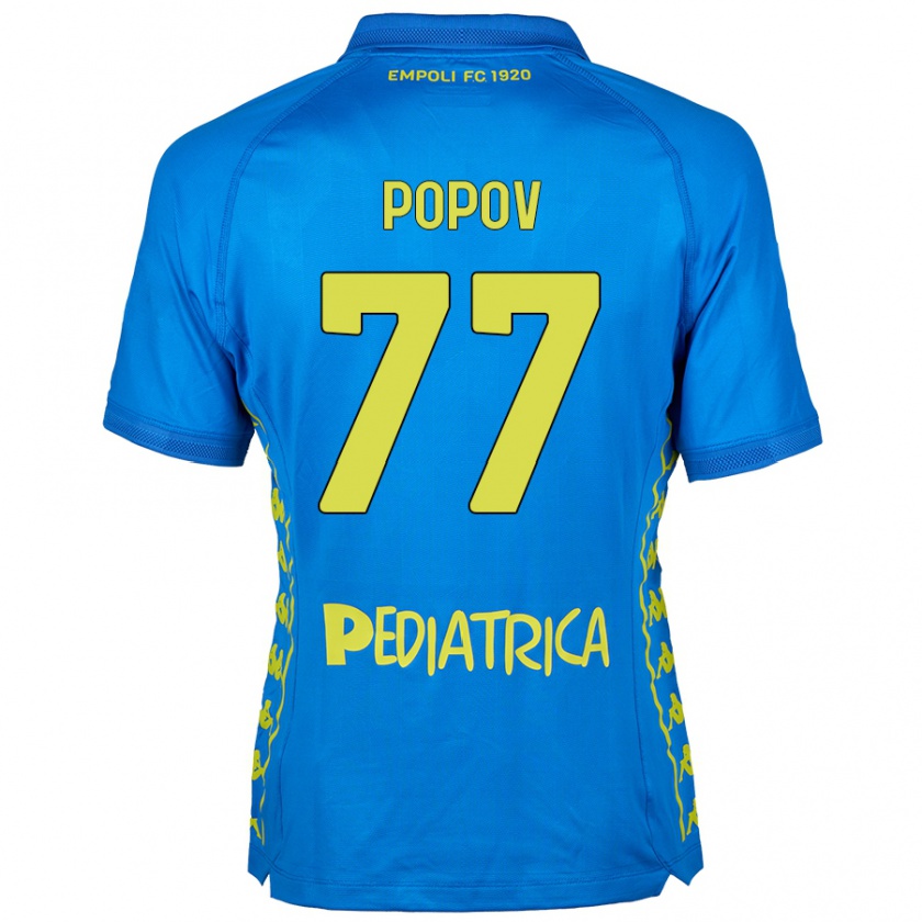 Kandiny Lapset Bogdan Popov #77 Sininen Kotipaita 2024/25 Lyhythihainen Paita T-Paita