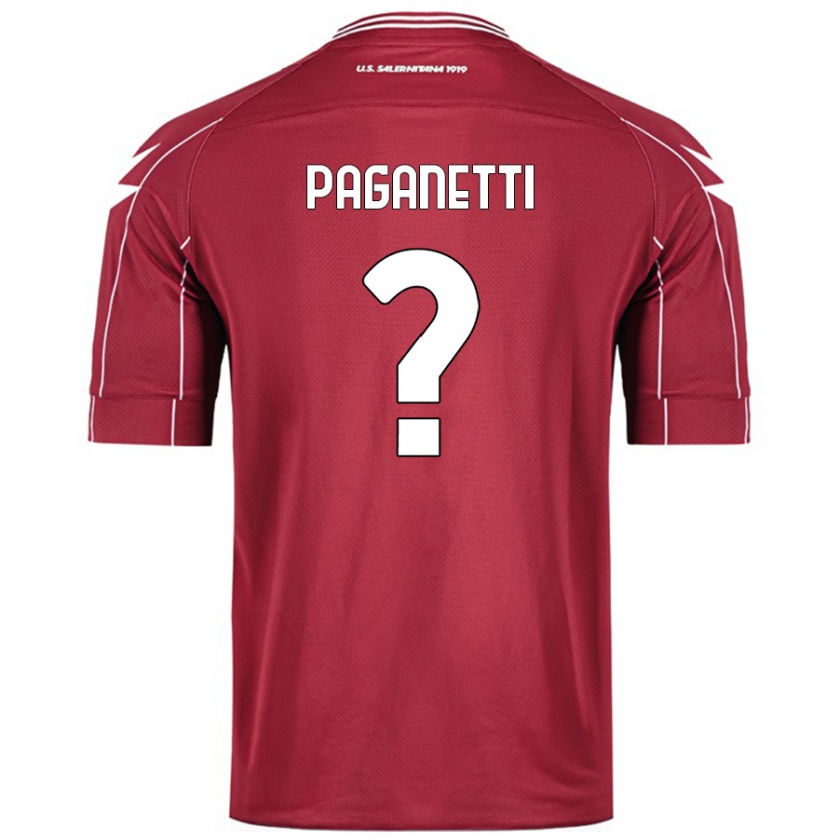 Kandiny Lapset Giacomo Paganetti #0 Burgundia Kotipaita 2024/25 Lyhythihainen Paita T-Paita