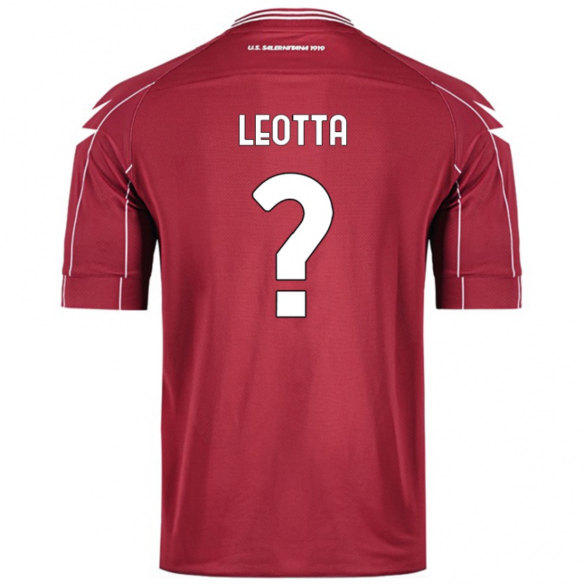 Kandiny Lapset Mario Leotta #0 Burgundia Kotipaita 2024/25 Lyhythihainen Paita T-Paita