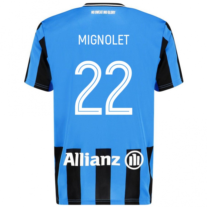 Kandiny Lapset Simon Mignolet #22 Taivaansininen Musta Kotipaita 2024/25 Lyhythihainen Paita T-Paita