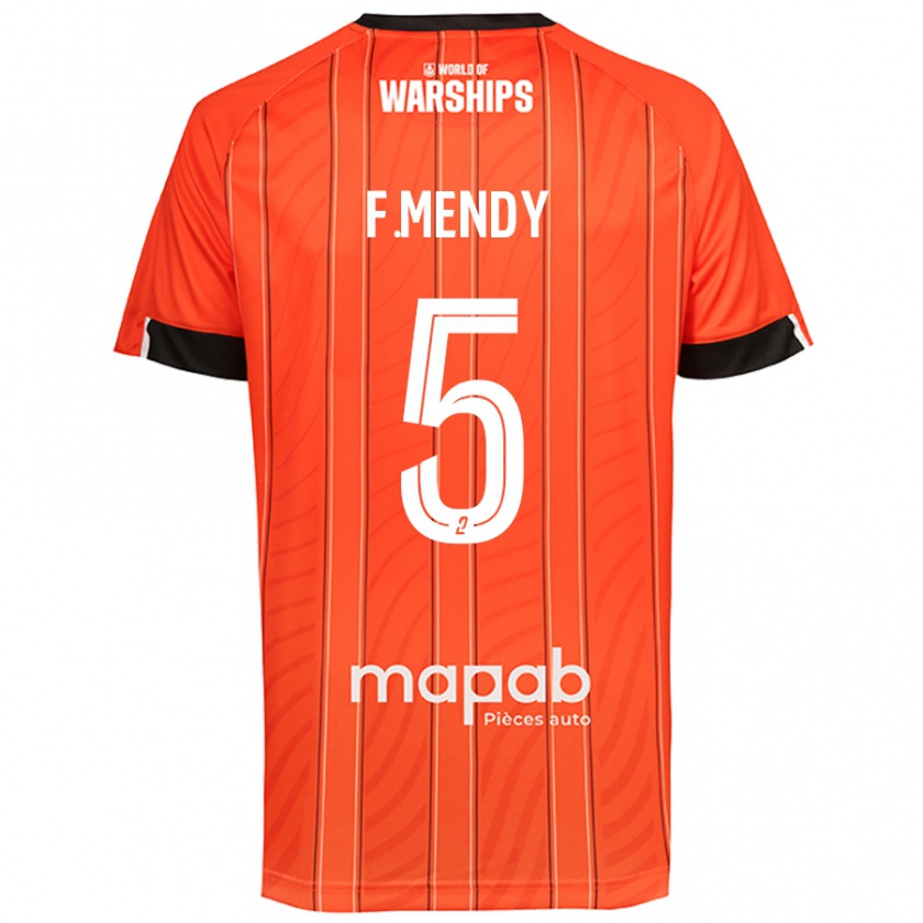 Kandiny Lapset Formose Mendy #5 Oranssi Kotipaita 2024/25 Lyhythihainen Paita T-Paita