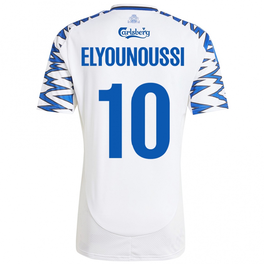 Kandiny Lapset Mohamed Elyounoussi #10 Valkoinen Taivaansininen Kotipaita 2024/25 Lyhythihainen Paita T-Paita