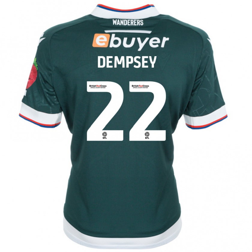 Kandiny Lapset Kyle Dempsey #22 Tummanvihreä Vieraspaita 2024/25 Lyhythihainen Paita T-Paita