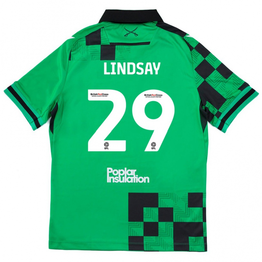 Kandiny Lapset Jamie Lindsay #29 Vihreä Musta Vieraspaita 2024/25 Lyhythihainen Paita T-Paita