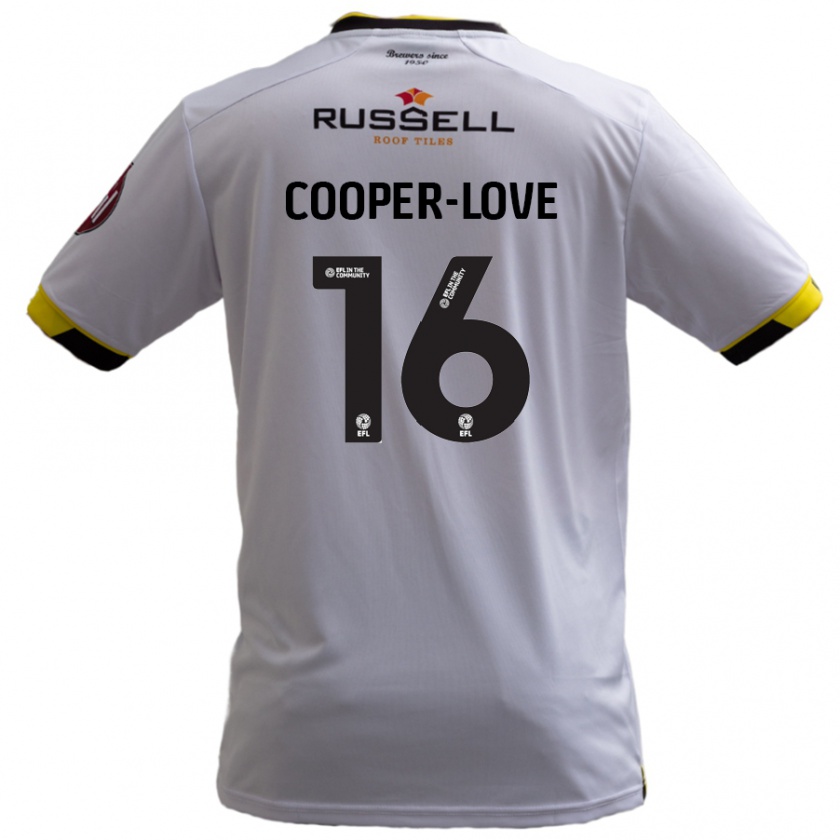 Kandiny Lapset Jack Cooper-Love #16 Valkoinen Vieraspaita 2024/25 Lyhythihainen Paita T-Paita