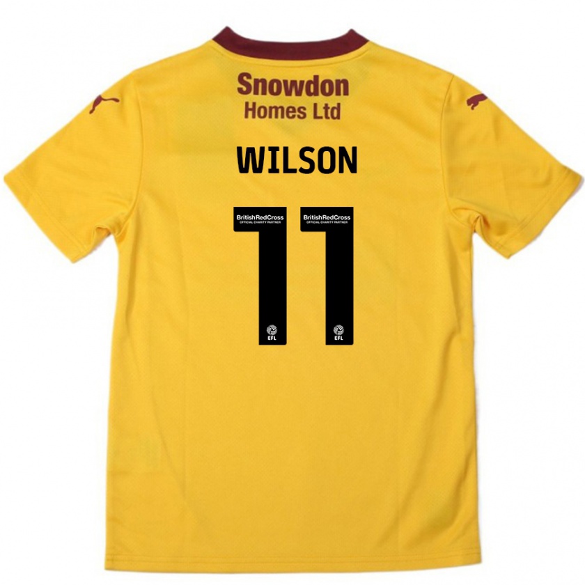 Kandiny Lapset James Wilson #11 Oranssi Burgundy Vieraspaita 2024/25 Lyhythihainen Paita T-Paita