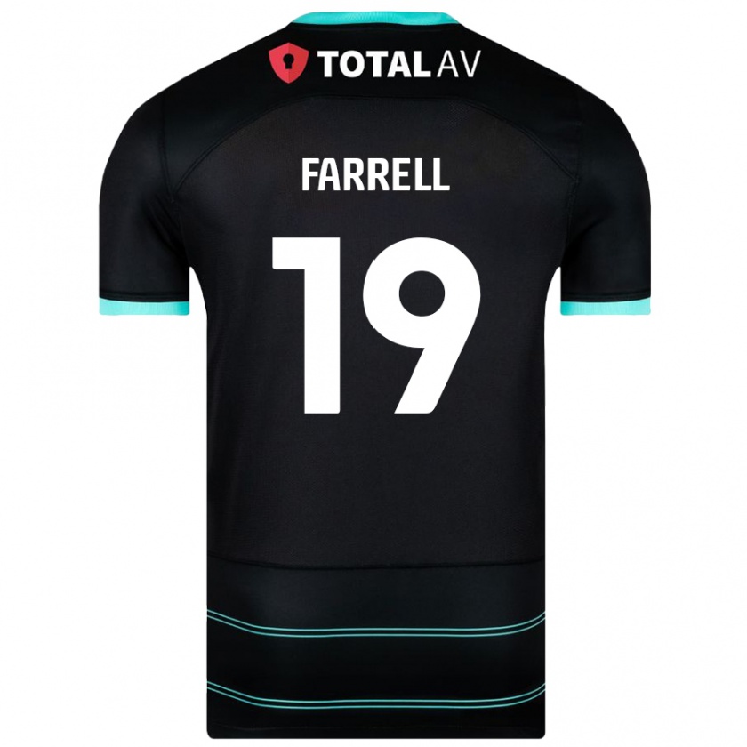 Kandiny Lapset Jacob Farrell #19 Musta Vieraspaita 2024/25 Lyhythihainen Paita T-Paita