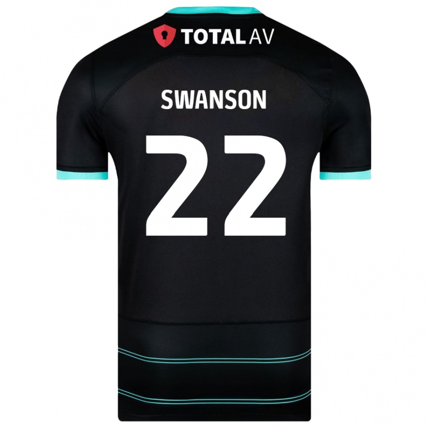 Kandiny Lapset Zak Swanson #22 Musta Vieraspaita 2024/25 Lyhythihainen Paita T-Paita