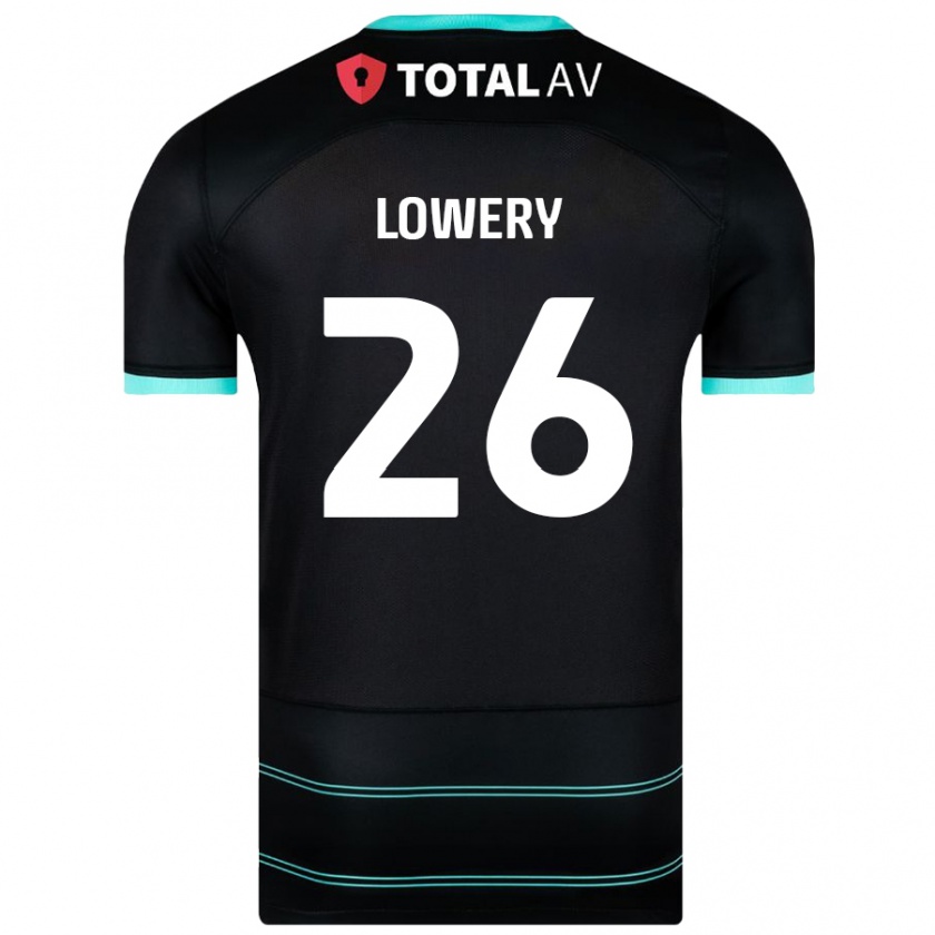 Kandiny Lapset Tom Lowery #26 Musta Vieraspaita 2024/25 Lyhythihainen Paita T-Paita